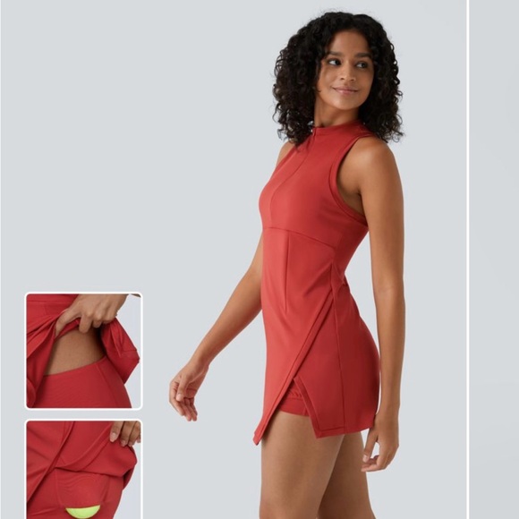 HALARA Vibrant Red Sleeveless Mini Dress - Picture 1 of 8